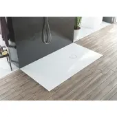 Hoesch Duschwanne Nias Serie, strukturierte Oberfläsche Schiefergrau, Maße 2000x1000x30 mm, Tiefe 15 mm, Wannenrandhöhe 30 mm