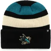 '47 Wintermütze 47 Brand NHL San Jose Sharks Clubhouse Jennings ’47 CUFF KNIT - Schwarz - universelle