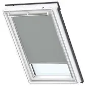 Velux Verdunkelungsrollo uni grau manuell Rahmen aluminium DKL Y67 0705S