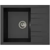 Stradour Waschbecken – SMC-Harz – Glitzernd Schwarz – Einbau – – Würfel 1C XS – 62 x 50 cm