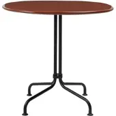 Gubi - Carmel Bistroesstisch, 75 x 75 cm, schwarz / rock red