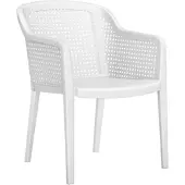 GGM Möbel 4er-Set Schalenstuhl | Kunststoff | Weiß | Retrostuhl