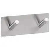 BRILLANTBAD BEASY Kleiderhaken Edelstahl pebürstet 38x115x45 mm für Bad & Küche >> zum Kleben