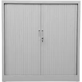 Proregal Rollladenschrank Weasel | 2 Ordernhöhen | HxBxT 105x120x40 cm | Grau