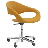 Fm Büromöbel Drehsessel »ELAN« Hartbodenrollen orange, 66 cm