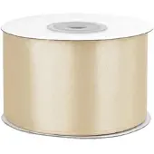 Creativery 50mm Satinband 25m Schleifenband Geschenkband Dekoband Stoffband Dunkel Creme