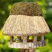 Voss.garden Vogelhaus Pellworm, Reetdach, oval, XL, 55 x 70cm