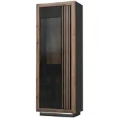 Hobby Hall Vitrine Sevilla , schwarz , Maße (cm): B: 73 H: 197 T: 42.0
