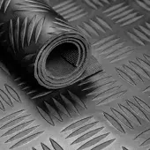 Jet-Line Gummimatte 120 cm breit schwarz Bodenmatte Hammerschlag Design : 100 : Schwarz : 100