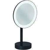 Kludi VELA R LED-Kosmetikspiegel 5899539F Vergrößerung 3-fach, freistehend, schwarz matt