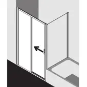 Kermi Liga Schuifdeur Helder Glas 130x200 cm Zilver Matglans