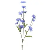 Décoris Künstliche Kornblumen am Stiel 55cm Kunstblumen Seidenblumen Dekoblumen blau