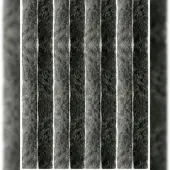 Arsvita Flauschvorhang 120x220 Unistreifen anthrazit - schwarz