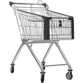 GGM Möbel 4er-Set Supermarktwagen | 240 Liter | Anthrazit | Einkaufswagen