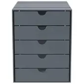 USM United Soft USM Inos, Schubladenkasten, 5 Schubladen, geschlossen Mittelgrau