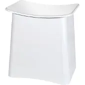 Wenko Badhocker Mod. Wing praktischer Hocker mit Wäschekorb und Deckel herausnehmbarer Wäschesack Kunststoff 33 L Maße 45 x 48 x 33 cm Farbe Weiß