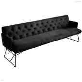 KAWOLA Esszimmerbank CHARME Velvet schwarz 186cm
