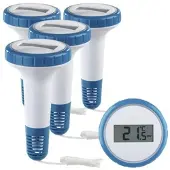 INFACTORY 4er-Set Zusätzliche Funk-Poolthermometer für PT-250, wasserdicht IPX8