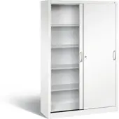C+P Schiebetürenschrank Acurado, H1950xB1200xT400mm, Front Verkehrsweiß, Korpus Verkehrsweiß (2040-00)