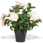 Fleur Ami Pfingstrose (Paeonia) Kunstpflanze mit 11 Blüten rosa