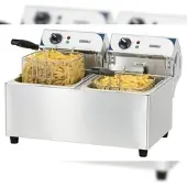 Casselin Fritteuse 2 x 7L mit Ablasshahn CFE72B