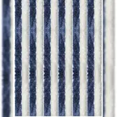 Arsvita Flauschvorhang 120x220 Unistreifen dunkelblau - weiß