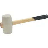 Triuso Gummihammer, Größe 2, Schlagflächen-Ø 60 mm, weiß