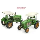 KPH Traktor grün 29x15,5x18,5 cm Dekorahmen aus Metall