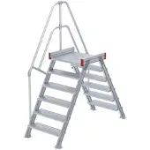 Euroline 512 Überstieg 60° 800mm Stufenbreite 2x6 Stufen Alu gerieft