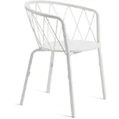 Vermobil Moderner Outdoorsessel Daisy stapelbar matt weiß