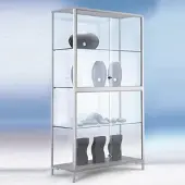 BST Glasvitrine 150 cm breit mit Schiebetüren