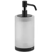 Gessi Emporio Seifenspender, Standversion, Behälter aus satiniertem Glas, 38839