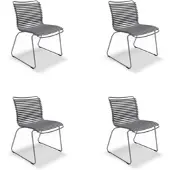 Houe CLICK Dining Chair ohne Armlehnen 4er Set Dark Grey