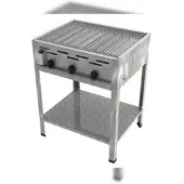 ChattenGlut Professional Gastrobräter 3-flammig Standgerät 13,5kW und Einzelne Edelstahlstäbe als Rost
