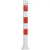 SCHAKE Absperrpfosten Typ 470UD, umlegbar + obenliegenden Dreikantverschluß, 70x70mm, feuerverzinkt