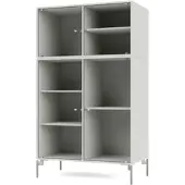 Montana - Ripple III Vitrinenschrank, Chrom / nordic