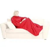 Wilson Gabor Fleece-Kuscheldecke mit Ärmeln, weinrot