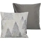Pichler Dekokissenhülle Chalet silber 40x40 cm - beige;grau