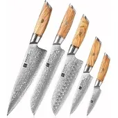 Xinzuo - Damastmesser Set 5-teilig - B37 Lan Serie