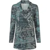 DW-Shop Viskose-Mix-Shirt, Druck petrol, 36/38