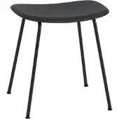 Muuto Fiber Stool, tube base, schwarz / schwarz