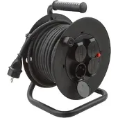 Electra Kabeltrommel mit 4x 230-Volt-Steckdose, 25 m, bis 3.200 Watt, IP44
