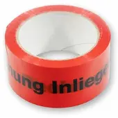VEPATIM 36x Warnklebeband 'Lieferschein Rechnung Inliegend' PP geräuscharm 50mm x 66m
