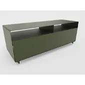Müller möbelfabrikation R 109 Sideboard rollbar Transparentrollen Olivgrün (RAL 6003)