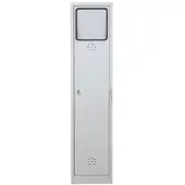 Proregal Wäschesammelschrank Raccoon | HxBxT 180x40x50 cm | Vorhängeschloss | Grau