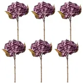 Creativ Green künstliche Pflanze Hortensie, 46cm, lila, 6er Set