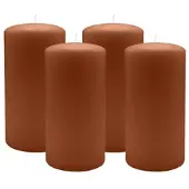 Kopschitz Kerzen 4er Set Adventskranzkerzen Haselnuss Ø 80 x 150 mm
