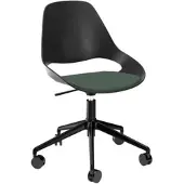 Houe Bürostuhl FALK Aluminium ohne Armlehne dunkelgrün