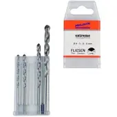 Projahn Fliesenbohrer-Set EXTREME, Hartmetall-Platte, 4-teilig, zylindrischer Schaft, Ø 4-5-6-8 mm