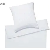Elegante Bettwäsche Chelsea - 155x220 cm + 40x80 cmweiss